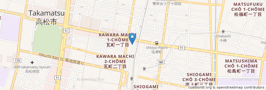 Mapa de ubicacion de スパッカ ナポリ en 일본, 가가와현, 高松市.