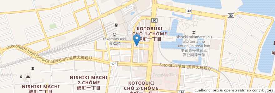 Mapa de ubicacion de Irish Pub The Craic en 일본, 가가와현, 高松市.