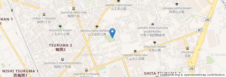 Mapa de ubicacion de ベンチ en 日本, 神奈川県, 大和市.