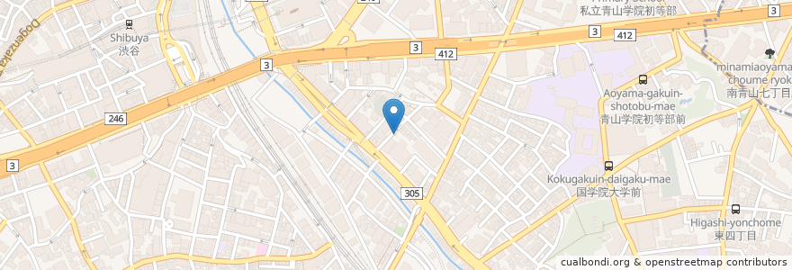 Mapa de ubicacion de キミドリ en 日本, 东京都/東京都, 渋谷区.