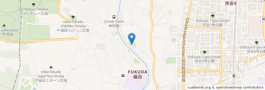 Mapa de ubicacion de ベンチ en 日本, 神奈川県, 大和市.