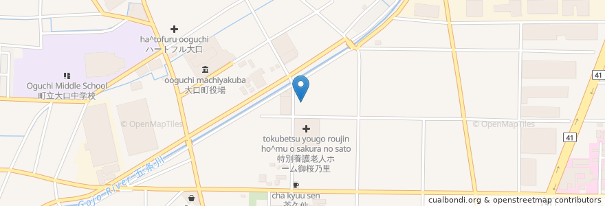 Mapa de ubicacion de 大口町 en 日本, 愛知県, 丹羽郡, 大口町.
