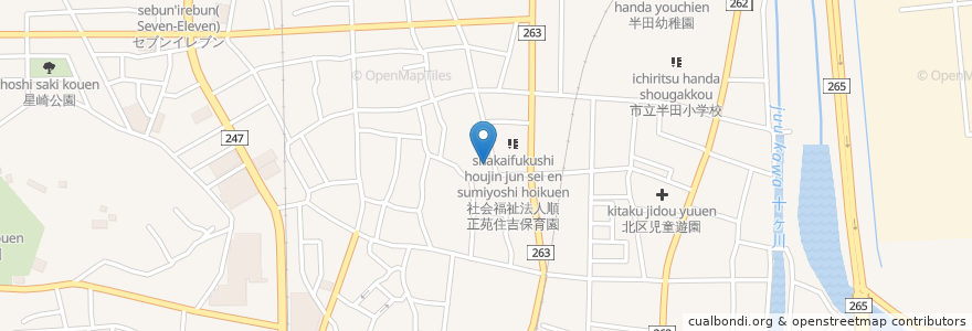Mapa de ubicacion de 半田市 en 日本, 愛知県, 半田市.