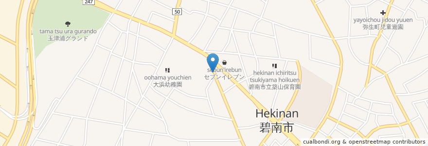 Mapa de ubicacion de 碧南市 en Japan, 愛知県, 碧南市.
