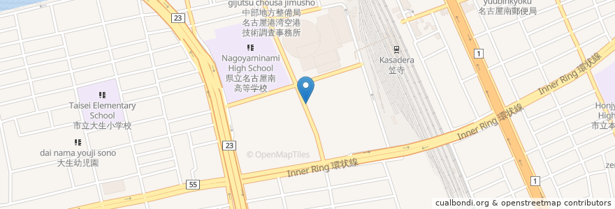 Mapa de ubicacion de 南区 en 日本, 爱知县, 名古屋市, 南区.
