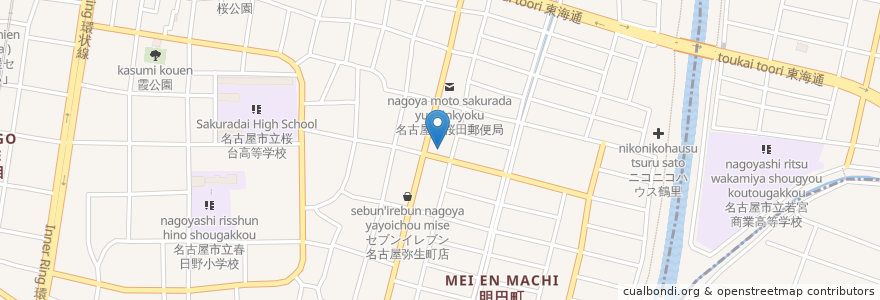 Mapa de ubicacion de すき家 en 일본, 아이치현, 나고야 시, 南区.