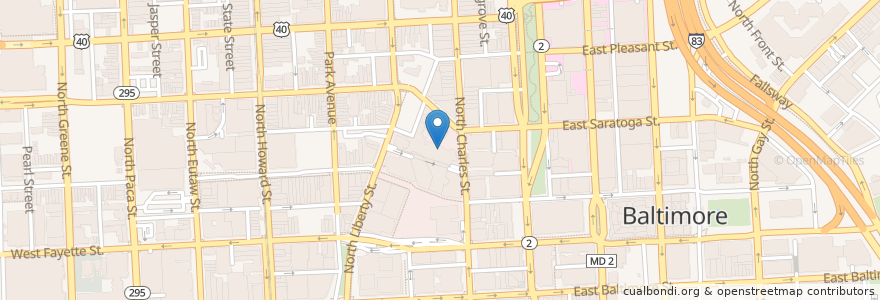 Mapa de ubicacion de Arianna Kabob Grill en ایالات متحده آمریکا, مریلند, Baltimore.