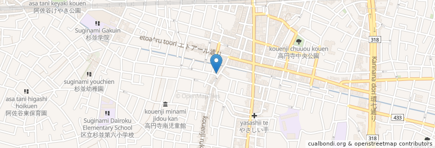 Mapa de ubicacion de ミカド薬局 en Japan, Tokio, 杉並区.