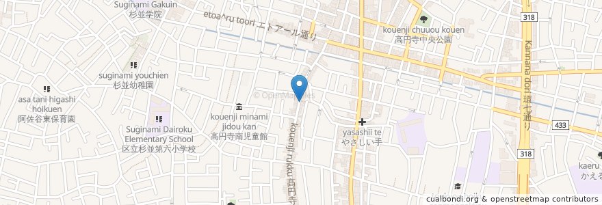 Mapa de ubicacion de 大寿司 en Jepun, 東京都, 杉並区.
