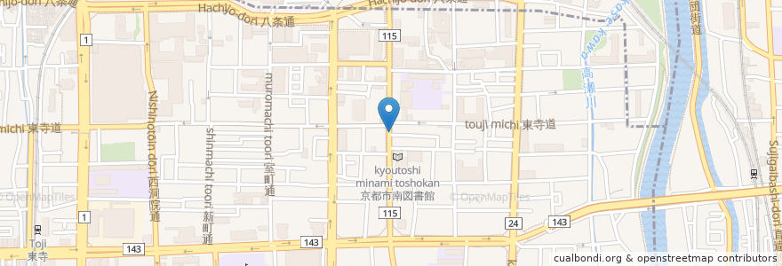 Mapa de ubicacion de 京の焼肉処 弘 八条口店 en Giappone, Prefettura Di Kyoto, Kyoto.