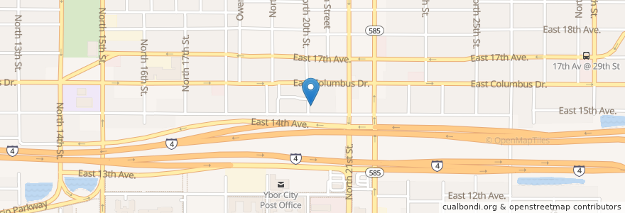 Mapa de ubicacion de Community Holiness Church en Estados Unidos De América, Florida, Hillsborough County, Tampa.