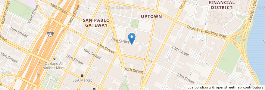 Mapa de ubicacion de Snack Bar en United States, California, Alameda County, Oakland.