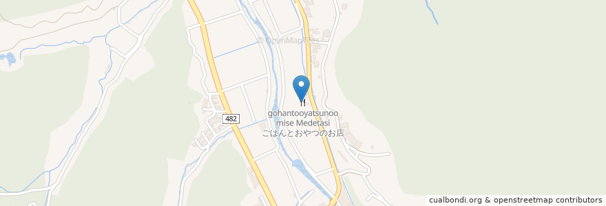 Mapa de ubicacion de ごはんとおやつのお店 Medetasi en Japan, Präfektur Tottori, 八頭郡, 八頭町.
