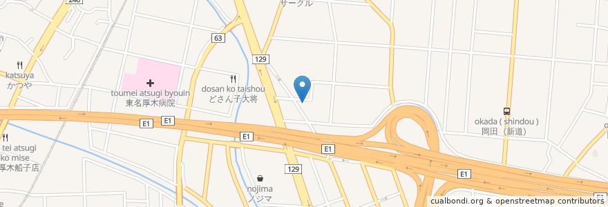 Mapa de ubicacion de Pearl en 日本, 神奈川縣, 厚木市.