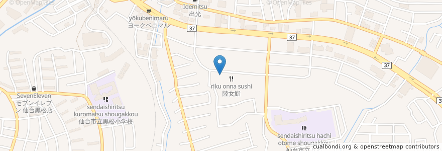 Mapa de ubicacion de 八乙女クリニック en Japão, 宮城県, 仙台市, 泉区.