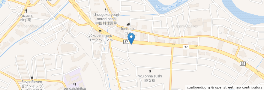 Mapa de ubicacion de モスバーガー 仙台八乙女店 en 일본, 미야기현, 仙台市, 泉区.