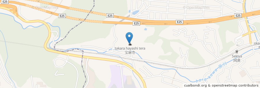 Mapa de ubicacion de 宝林寺 en Japan, 奈良県, 香芝市.