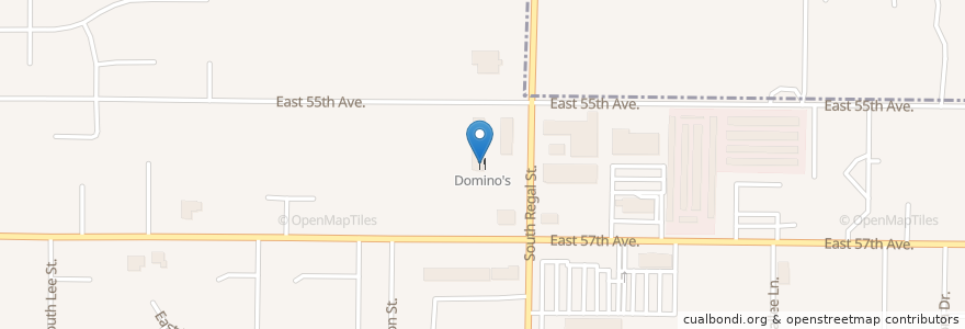 Mapa de ubicacion de Domino's en Amerika Syarikat, Washington, Spokane County.