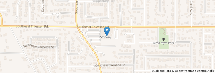 Mapa de ubicacion de Safeway en Estados Unidos Da América, Oregon, Clackamas County, Oatfield.