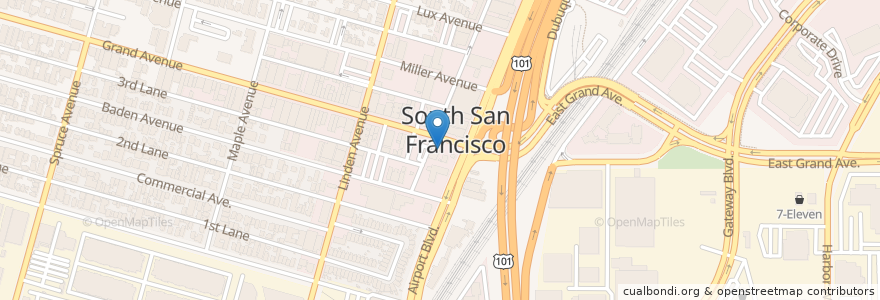 Mapa de ubicacion de Pronto's en Estados Unidos De América, California, San Mateo County, South San Francisco.
