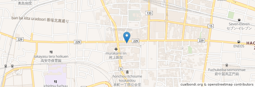 Mapa de ubicacion de CoCo壱番屋 en Japonya, 東京都, 府中市.