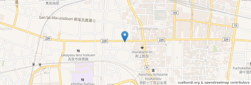 Mapa de ubicacion de ピザハット en ژاپن, 東京都, 府中市.