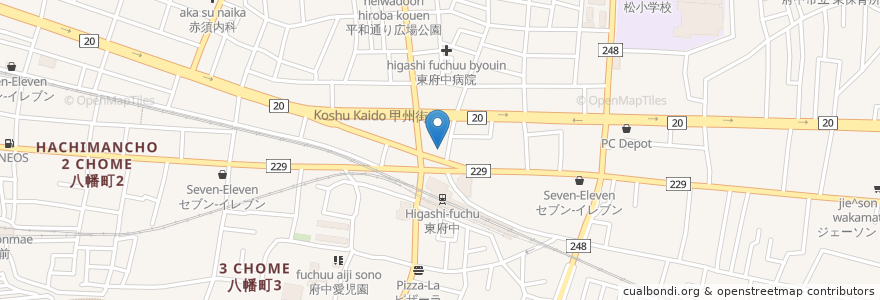 Mapa de ubicacion de Mobil en Japan, Tokyo, Fuchu.