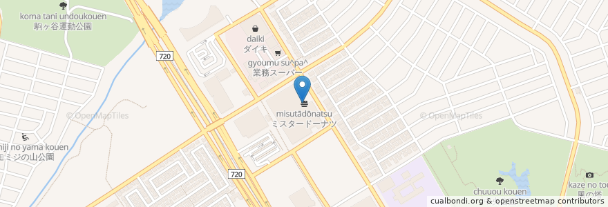 Mapa de ubicacion de ミスタードーナツ en Jepun, 兵庫県, 三田市.