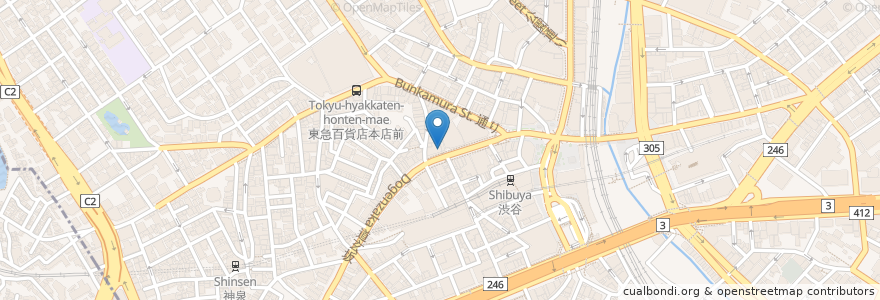 Mapa de ubicacion de The Dubliners' Café & Pub en 일본, 도쿄도, 시부야구.