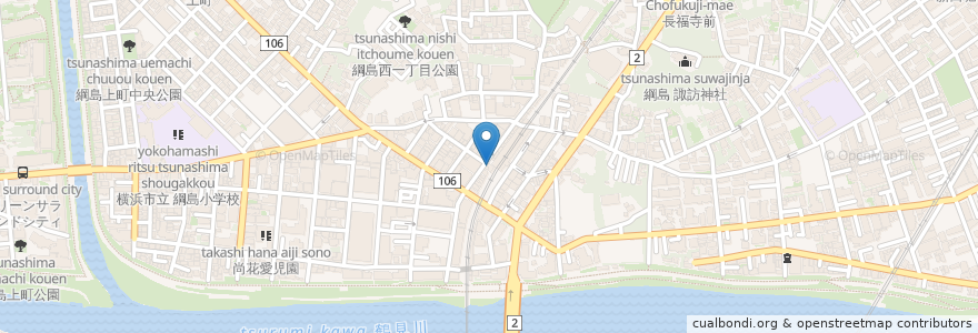 Mapa de ubicacion de すみれ薬局 en 日本, 神奈川縣, 横滨市, 港北区.