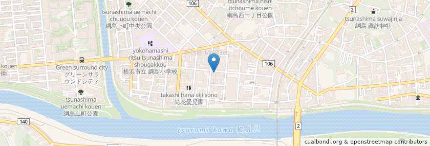 Mapa de ubicacion de さわやか耳鼻科 en Japonya, 神奈川県, 横浜市, 港北区.