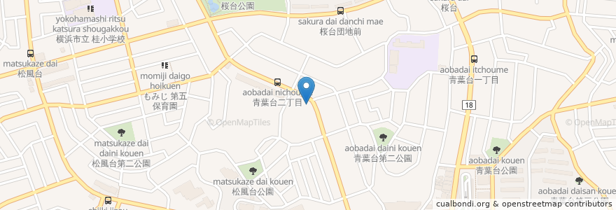 Mapa de ubicacion de はやし小児科医院 en 일본, 가나가와현, 요코하마시, 青葉区.