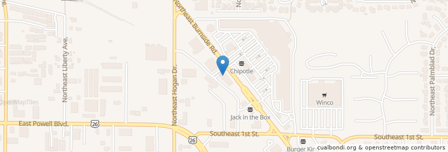 Mapa de ubicacion de FedEx Office en Amerika Syarikat, Oregon, Multnomah County, Gresham.