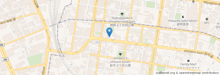 Mapa de ubicacion de 美味楼 en Япония, Мияги, 仙台市, 若林区.