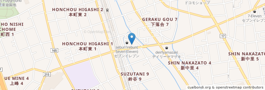 Mapa de ubicacion de 星乃珈琲店 en Japan, Präfektur Saitama, Saitama, 中央区.
