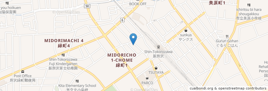 Mapa de ubicacion de 護佐丸 en 日本, 埼玉县, 所沢市.