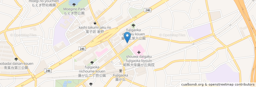 Mapa de ubicacion de 日本調剤みどり薬局 en Japón, Prefectura De Kanagawa, Yokohama, 青葉区.