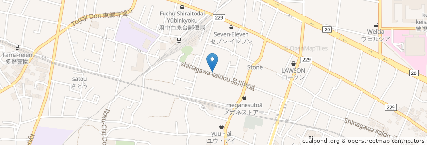 Mapa de ubicacion de かりゆし en اليابان, 東京都, 府中市.