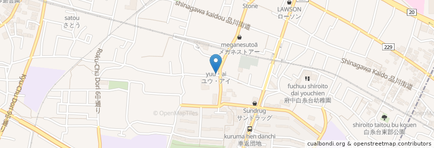 Mapa de ubicacion de こもれび en Jepun, 東京都, 府中市.