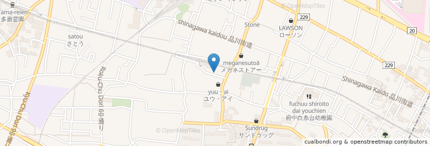 Mapa de ubicacion de 武蔵野台南口自転車駐輪場 en ژاپن, 東京都, 府中市.
