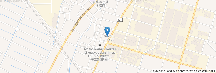 Mapa de ubicacion de めん房 en Japon, Préfecture D'Aichi, Okazaki.