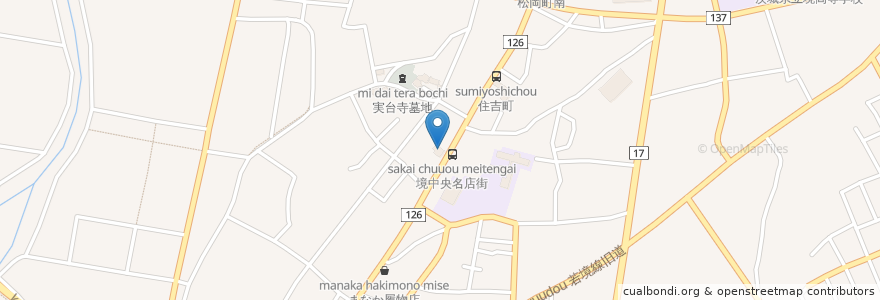 Mapa de ubicacion de 結城信用金庫 en Japão, 茨城県, 猿島郡, 境町.