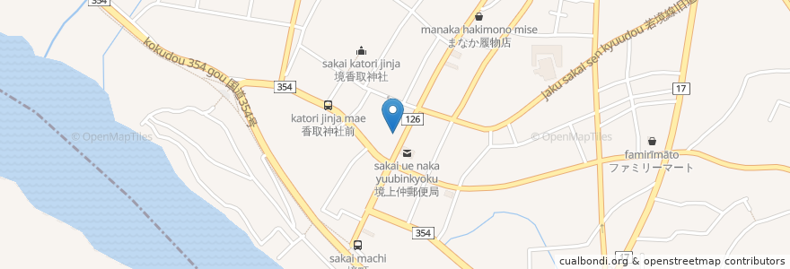 Mapa de ubicacion de 常陽銀行 en Japan, Präfektur Ibaraki, 猿島郡, 境町.