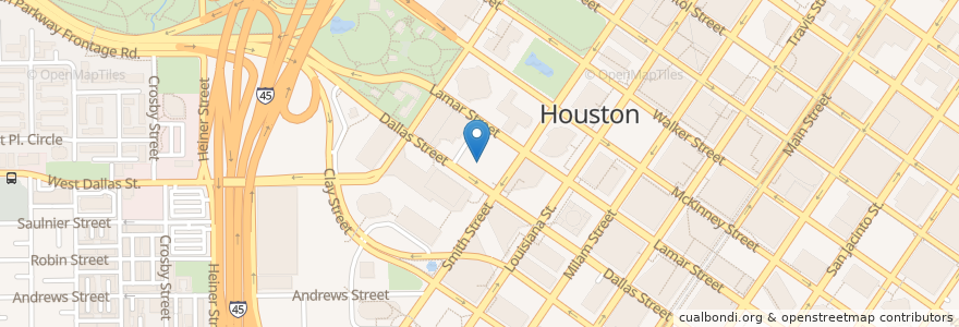 Mapa de ubicacion de Droubi Brothers Mediterranean Grill en Verenigde Staten, Texas, Houston, Harris County.