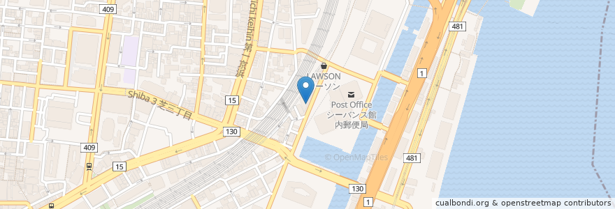Mapa de ubicacion de ravenna en اليابان, 東京都, 港区.