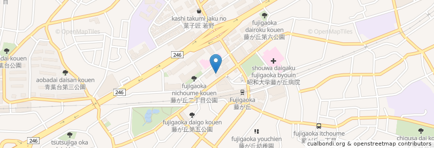 Mapa de ubicacion de サイゼリヤ en 日本, 神奈川県, 横浜市, 青葉区.