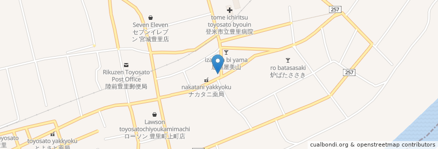 Mapa de ubicacion de 美津乃寿司 en Japonya, 宮城県, 登米市.