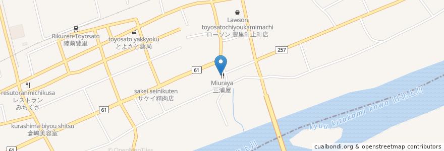 Mapa de ubicacion de 三浦屋 en Japón, Prefectura De Miyagi, 登米市.