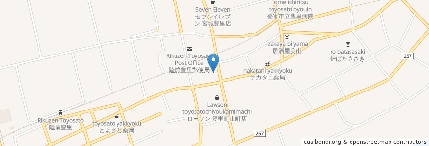 Mapa de ubicacion de JAみやぎ登米 豊里支店 en Япония, Мияги, 登米市.