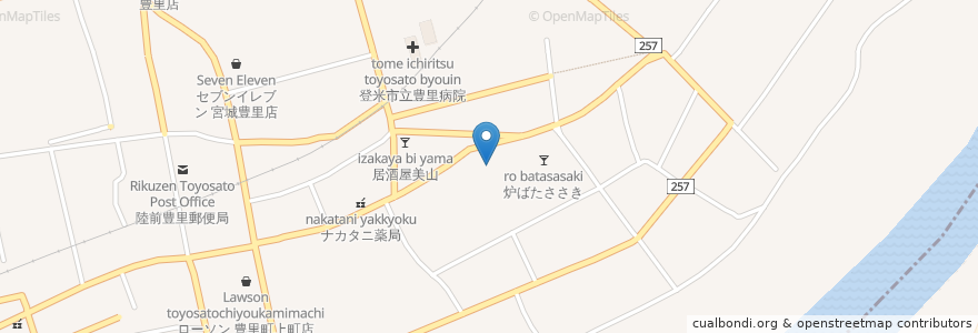 Mapa de ubicacion de 小寺歯科医院 en Japón, Prefectura De Miyagi, 登米市.